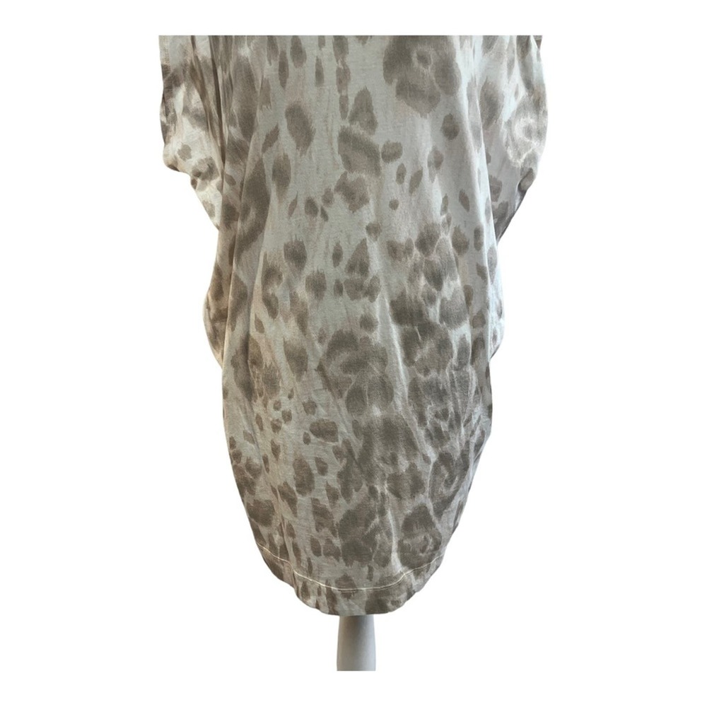 STELLA MCCARTNEY Taupe & cream Cheetah Print Tunic Top with Boat Neckline NWT M - Picture 11 of 13